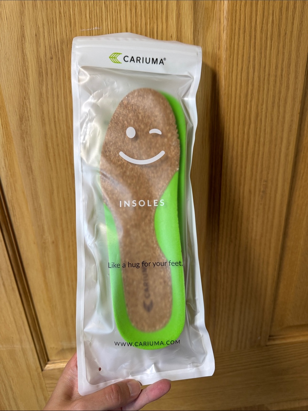 Cariuma Cork Insoles with Bright Green Edge w. Size 8